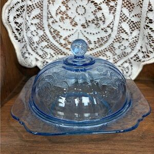 Indiana Glass covered butter dish